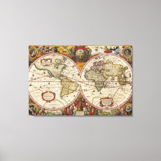 Toile Nova Totius Terrarum Orbis Géographia Ac Hydrogra