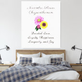 Toile Novembre Mois de naissance Fleur Chrysanthème (Insitu(Chambre))