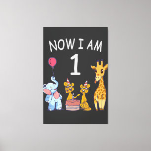 Toile Now I le 1er jour du Birthday