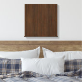 Toile Noyer foncé Brown Bambou en bois Grain Look (Insitu(Chambre))