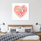 Toile Nuage de mots de forme cardiaque (Insitu(Chambre))