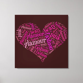 Toile Nuage de mots glamour