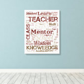 Toile Nuage de mots pour les enseignants (Insitu (Plancher de Bois))