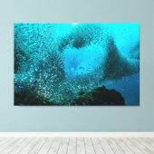 Toile Nuage de poissons de récif (Insitu (Plancher de Bois))