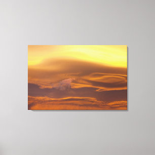 Toile Nuage lenticulaire au coucher du soleil