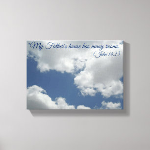 Toile Nuages Blancs Ciel Belle Bible Verse