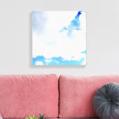 Toile Nuages blancs et ciel bleu (Insitu(Salon))