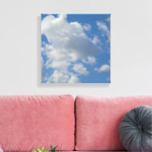Toile Nuages blancs/gris et ciel bleu (Insitu(Salon))