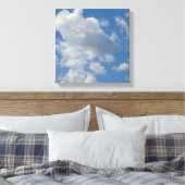 Toile Nuages blancs/gris et ciel bleu (Insitu(Chambre))