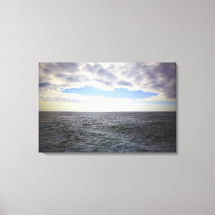 Toile Nuages circulaires au-dessus de l'Océan Atlantiqu