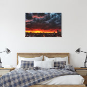 Toile Nuages, Coucher De Soleil Et Rouge (Insitu(Chambre))