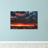 Toile Nuages, Coucher De Soleil Et Rouge (Insitu (Plancher de Bois))