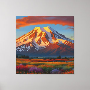 Toile Nuages de Crimson au-dessus de la vallée