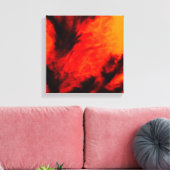 Toile Nuages ​​délicats - Orange (Insitu(Salon))