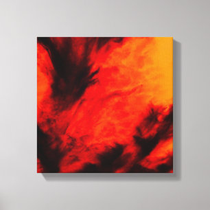 Toile Nuages délicats - Orange