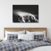 Toile Nuages noirs et blancs longs au-dessus de la monta (Insitu(Chambre))