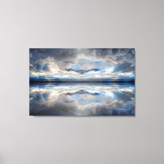 Toile Nuages réfléchis bleu foncé (Recto)