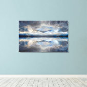 Toile Nuages réfléchis bleu foncé (Insitu (Plancher de Bois))