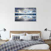 Toile Nuages réfléchis bleu foncé (Insitu(Chambre))