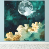Toile Nuages sous la lune (Insitu (Plancher de Bois))