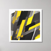 Toile Nuances de gris et de jaune Abstrait (Recto)