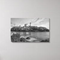 Nubble Phare Noir Et Blanc