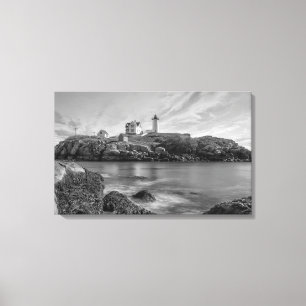 Toile Nubble Phare Noir Et Blanc