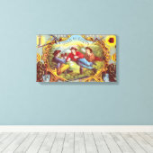 Toile Nuggets d'or Antique Étiquette Cigar (Insitu (Plancher de Bois))