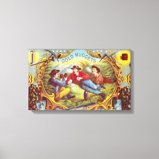 Toile Nuggets d'or Antique Étiquette Cigar (Recto)
