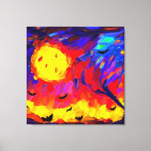 Toile Nuit Abstraite d'Halloween moderne (Recto)
