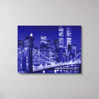 Toile Nuit Bleue New York City Pop Art