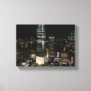 Toile Nuit d'architecture des gratte-ciels New York City