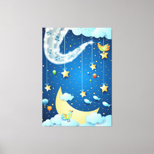 Toile Nuit de musique et grande lune