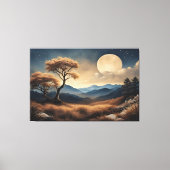 Toile Nuit de pleine lune dorée (Recto)