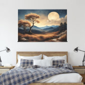 Toile Nuit de pleine lune dorée (Insitu(Chambre))