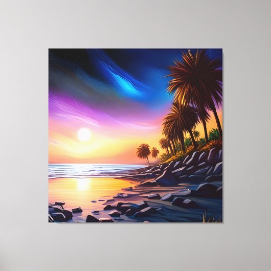 Toile Nuit D'Été Sur La Plage (Recto)