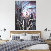 Toile Nuit d'hiver froide avec peinture à la Pleine lune (Insitu(Chambre))