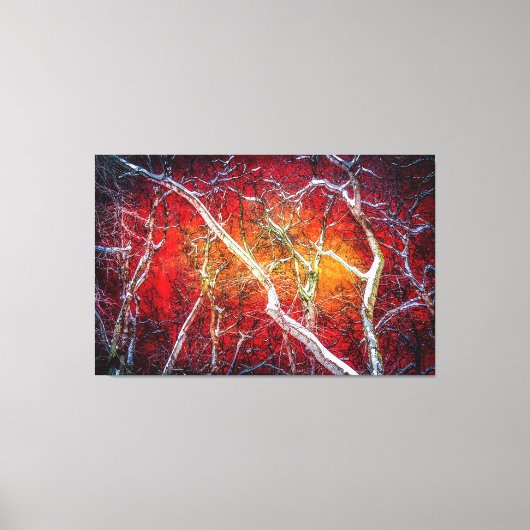 Toile Nuit d'hiver rouge (Recto)