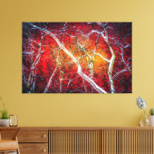 Toile Nuit d'hiver rouge (Insitu(Salon))