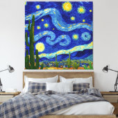 Toile Nuit étoilée dans le désert Van Gogh Style (Insitu(Chambre))