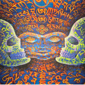 Toile "Nuit étoilée dans les vagues célèbres" Imprimer a