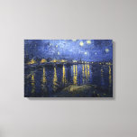 Toile Nuit étoilée par van Gogh<br><div class="desc">Célèbre tableau de Vincent van Gogh "Starry Night over the Rhone".</div>