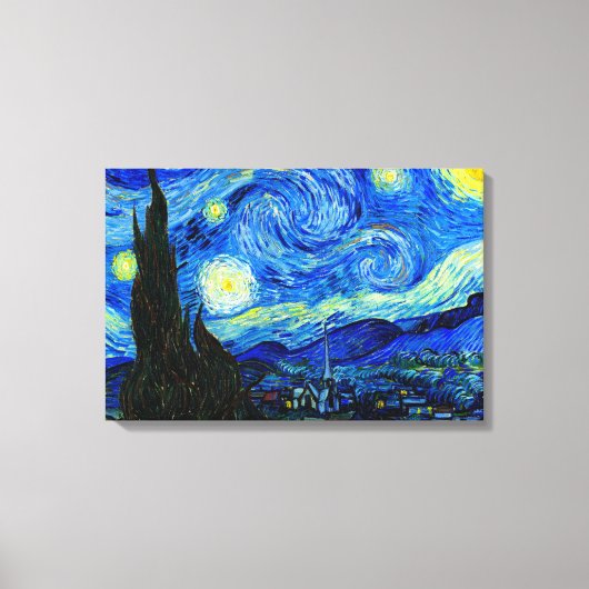 Toile Nuit étoilée par Van Gogh Triple Panel Canvas Impr (Recto)