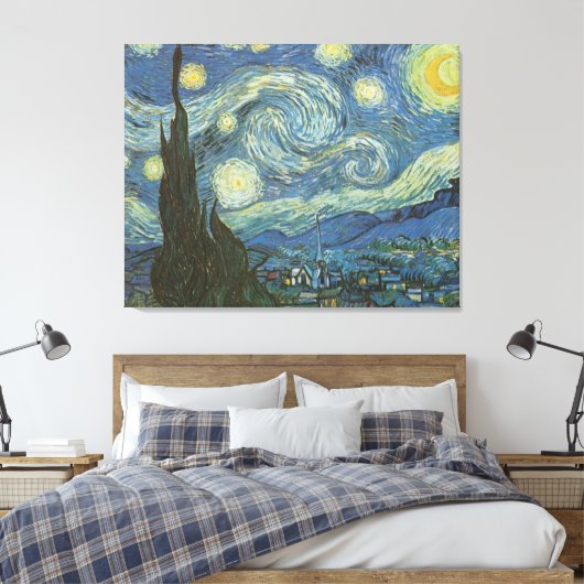 Toile Nuit étoilée par Vincent Van Gogh (Insitu(Chambre))