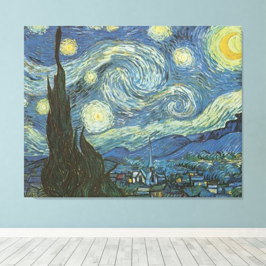 Toile Nuit étoilée par Vincent Van Gogh (Insitu (Plancher de Bois))