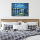 Toile Nuit étoilée sur le Rhône (par van Gogh) (Insitu(Chambre))