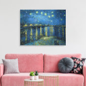 Toile Nuit étoilée sur le Rhône (par van Gogh) (Insitu(Salon))