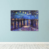Toile Nuit étoilée sur le Rhône par Van Gogh (Insitu (Plancher de Bois))