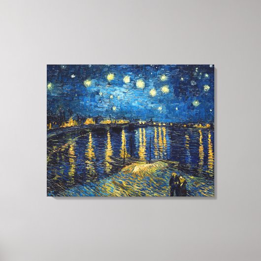 Toile Nuit étoilée sur le Rhône | Van Gogh | (Recto)