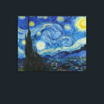 Toile Nuit étoilée| Vincent Van Gogh<br><div class="desc">Impression de la toile de Starry Night (1889) de l'artiste néerlandais Vincent Van Gogh. L’oeuvre originale est une huile sur toile représentant un ciel de nuit post-impressionniste plein d’énergie dans les tons bleus et jaunes moisis. Cliquez sur Customiser pour modifier la taille de la zone de travail ou personnaliser la...</div>